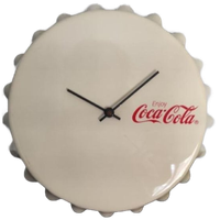 Vintage Wandklok Coca Cola Wit Rood