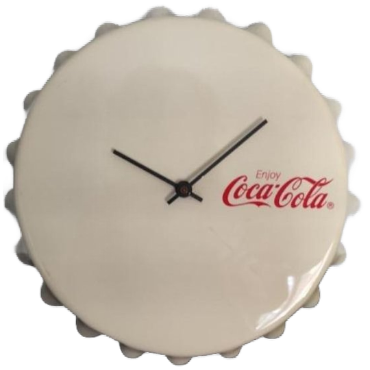 Vintage Wandklok Coca Cola Wit Rood 1