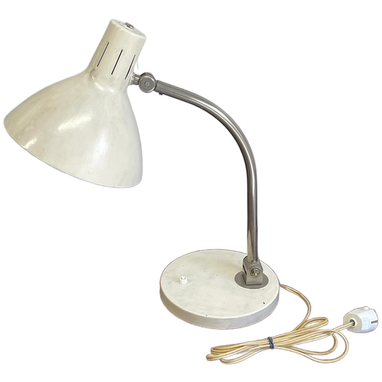 Vintage Bureaulamp Wit Jaren 60 1