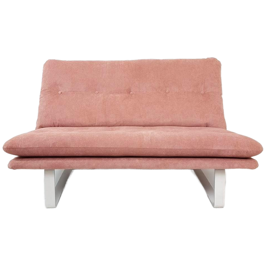 Vintage Kho Liang Le Artifort Tweezits Bankje Roze Nieuw 1