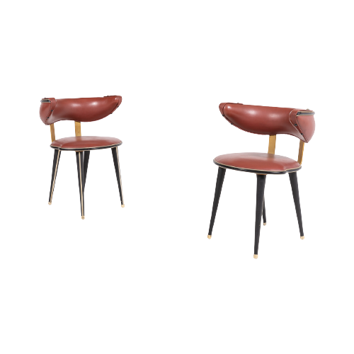 1960’S Pair Of Chairs / Eetkamerstoel From Anonima Castelli, Italy