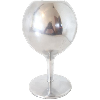 Mat Chromen Waxine Bol Space Age Retro Kandelaar