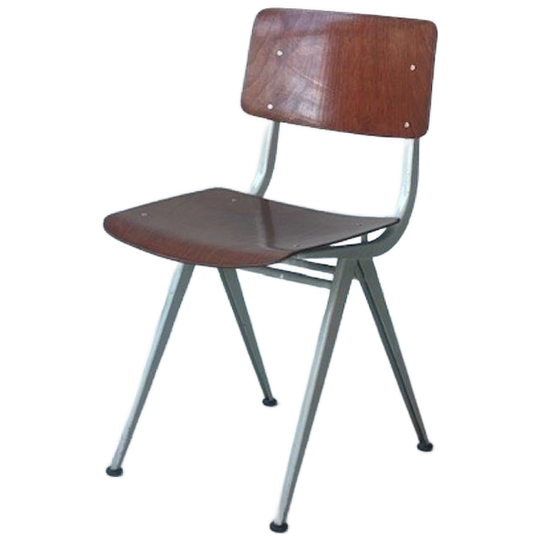 Marko Schoolstoel Vintage Eettafelstoel Retro Stoel Pagholz 1