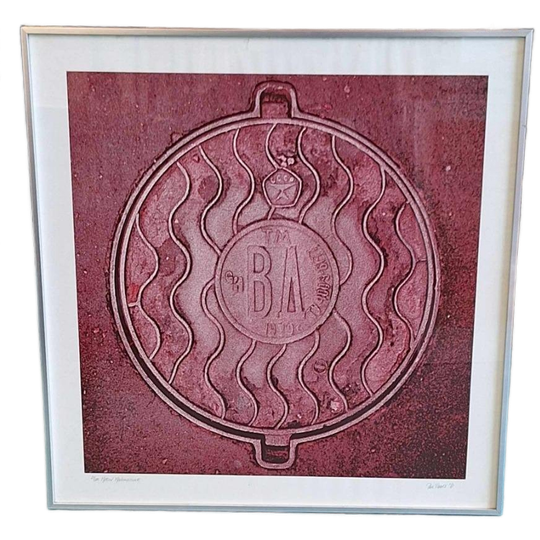 Zeefdruk Van Paul Baars, Moscow Manholecover Uit 1981 1