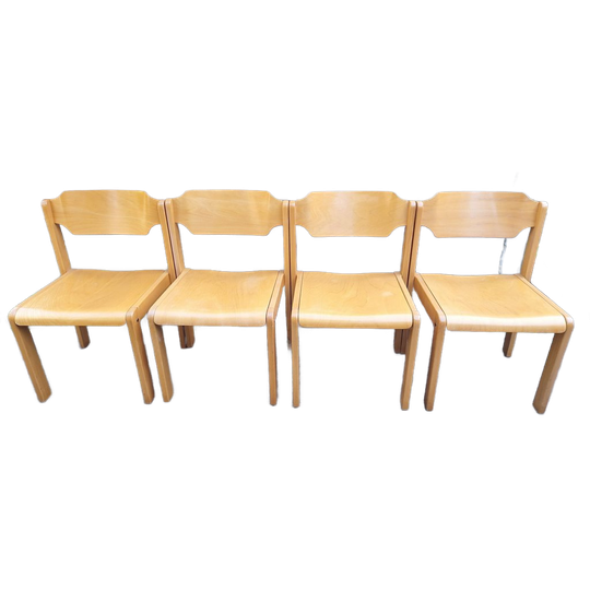 Scandinavische Stijl Retro Stapelbare Eetkamerstoelen 1