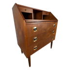 Charmante Deense Secretaire Cq Kaptafel, 1960'S thumbnail 1