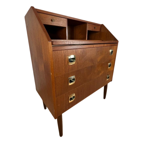 Charmante Deense Secretaire Cq Kaptafel, 1960'S