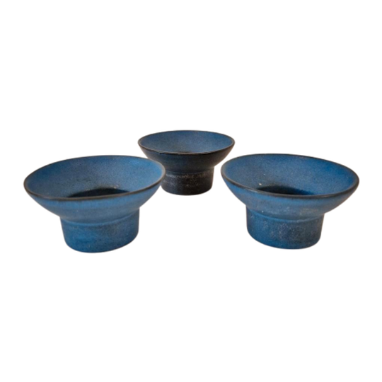 3 Vintage Waxine Houders Keramiek Jaren 60 1