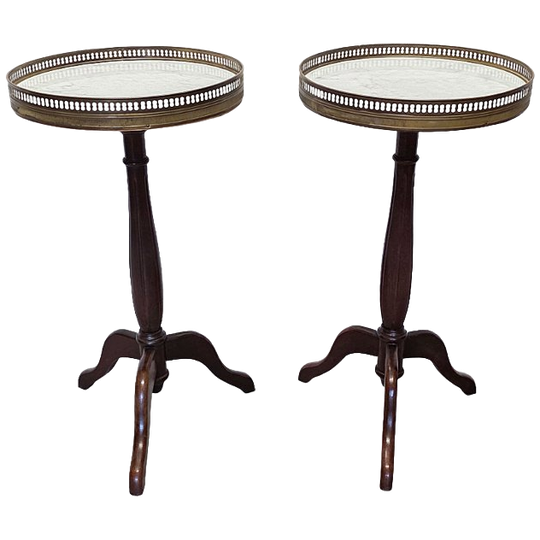 Stel Mid-century Klassiek Franse Bijzettafels, Jaren 50/60 1