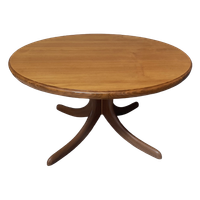 Round Wood Coffee Table 1960S