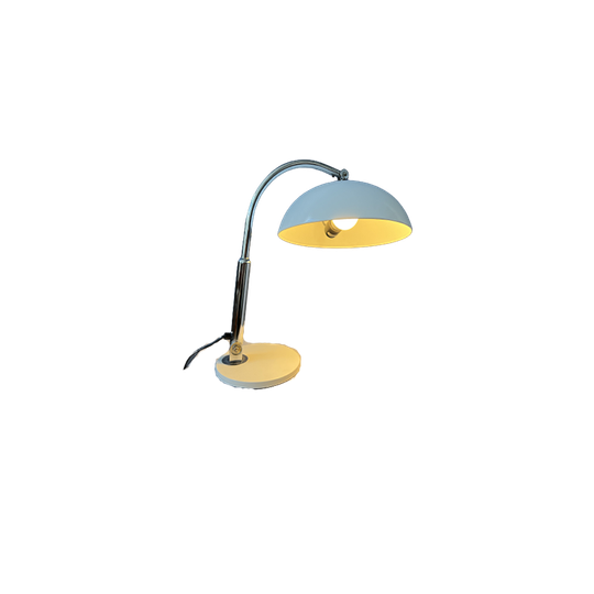 Vintage Hala Busquet / Hala 144 Tafellamp Van Herman Busquet - Witte Bauhaus Bureaulamp 1