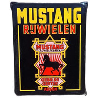Emaille Bord Van Mustang Rijwielen Van Gebr. De Geeter Assen