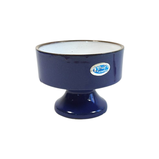Blauwe Vintage Kandelaar Stompkaars 1