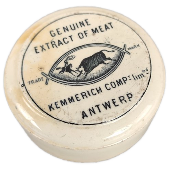 Antieke Porseleinen Flesendop Kemmerich Antwerp 1