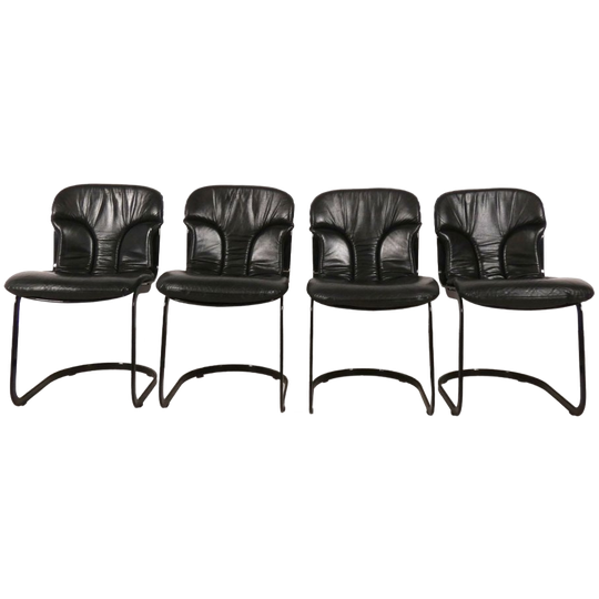 4 Stoelen Willy Rizzo Voor Cidue 1