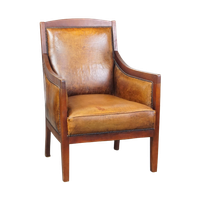 Ranke Schapenleren En Houten Vintage Art Deco Design Armchair In Een Prachtige Warme Cognac Kleur