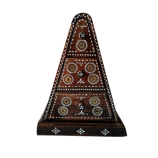 Vintage Piramidekastje Laatjes Parelmoer 1