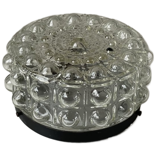 Vintage Helena Tynell X Glashütte Limburg Bubble Glass Plafondlamp 1