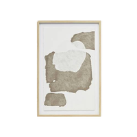 Kave Home - Abstract Schilderij Torroella Wit En Bruin 60 X 90 Cm - Tweedekans