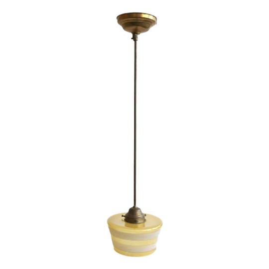 Prachtige Vintage Art Deco Plafondlamp, Jaren '40/'50 1