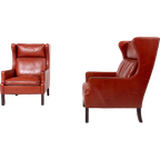 1970’s Pair Of Vintage Danish Design ‘wing’ Armchairs By Mogens Hansen thumbnail 1