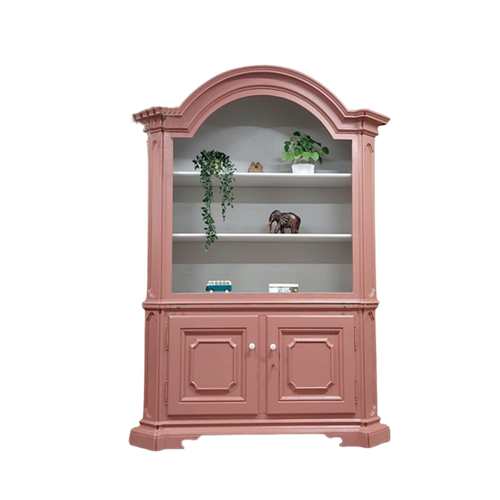 Vintage Unieke Vitrinekast, Buffetkast Tout No 530 Labpaint Oud Roze