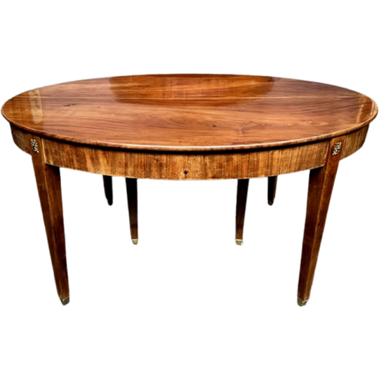 Empire Stijl Tafel. Palissander Fineer, Brons. Uitschuifbaar Tot 4 M. 1