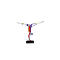 Beeldhouwwerk / Beeldje Atleet Zilver Meerkleurig 120 | Tweedekans