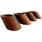 Set Van 4 Vintage Palissander Servetringen | Kerst thumbnail 1