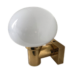 Vintage Jaren '70 Wandlamp Wit Melkglas Bollamp Opaline thumbnail 1