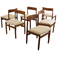 Set 6 A. Younger Stoelen Eetkamerstoelen Vintage Reupholstered