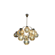 Vintage 'Gouden' Hanglamp Sciolari Stijl Met 12 Lichtpunten