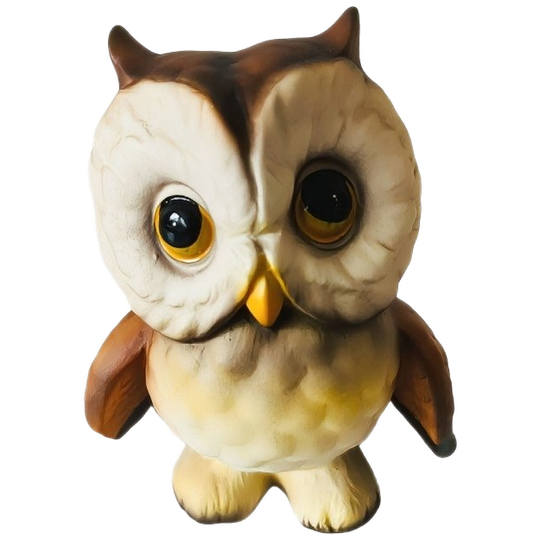 Vintage Handbeschilderd Duits Uilenbeeldje Miniatuur Royal Präsente 1980’s 1