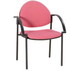 Frontseat Vergaderstoel, Roze, 4-Poot Onderstel thumbnail 1