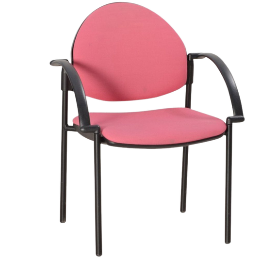 Frontseat Vergaderstoel, Roze, 4-poot Onderstel 1