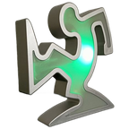 Keith Haring La Linea Lamp Osvaldo Cavandoli Zilver (nieuw In Originele Verpakking) thumbnail 1