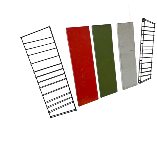 Vintage Gekleurde Tomado Wandrek / Etagere / Muurrekje 1