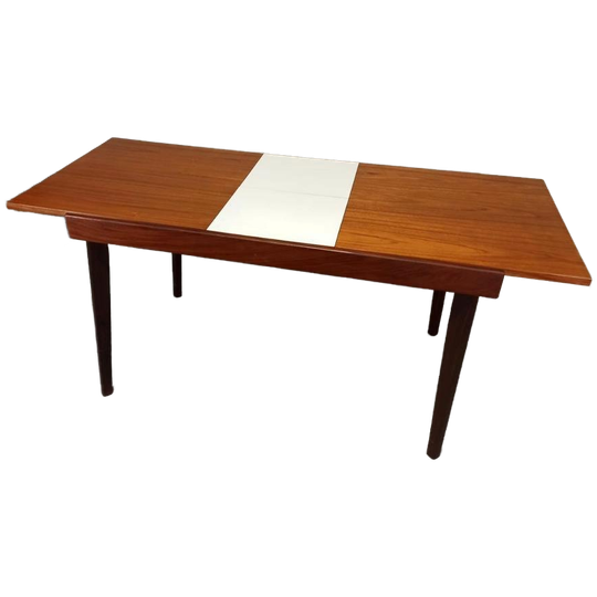 Vintage Mid Century Scandi Design Uitschuifbare Eettafel 1
