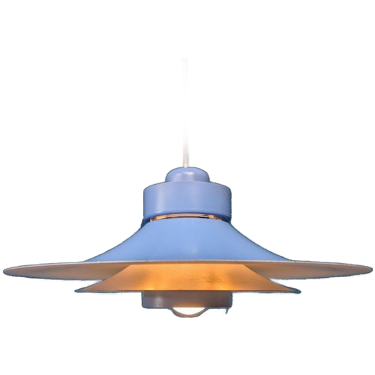 Vintage Blauwe Schalenlamp, Horn Belysning, Deens Design 1