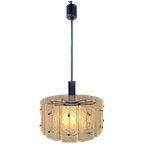 Vintage 1970’s Pendant Lamp – Glass/chroom thumbnail 1