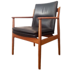 Vintage Arne Vodder 341 Fauteuil In Teak En Leer thumbnail 1