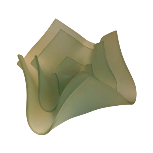 Set Van 3 Gevouwen Schalen Glas 1