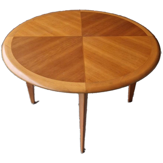 Vintage Ronde Tafel Teakhouten Tafel 1