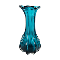 Murano - Vaas - Aqua Blauw - Italie - 3E Kwart 20E Eeuw