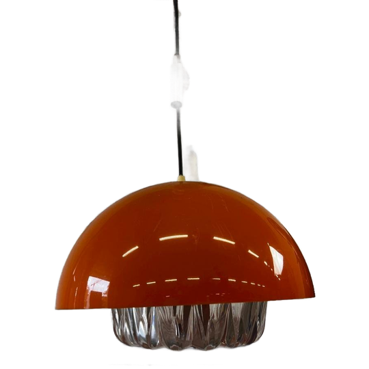 Vintage Oranje Luster / Hanglamp Massive 1