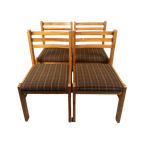 4x Vintage Eetkamerstoelen thumbnail 1