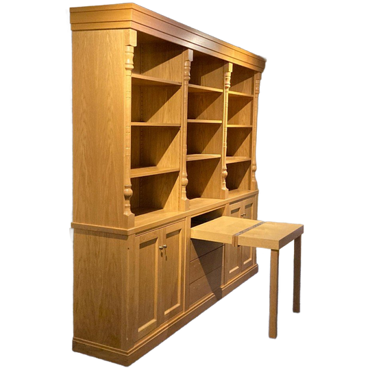 Demontabele Boekenkast Met Uitklapbare Tafel 1