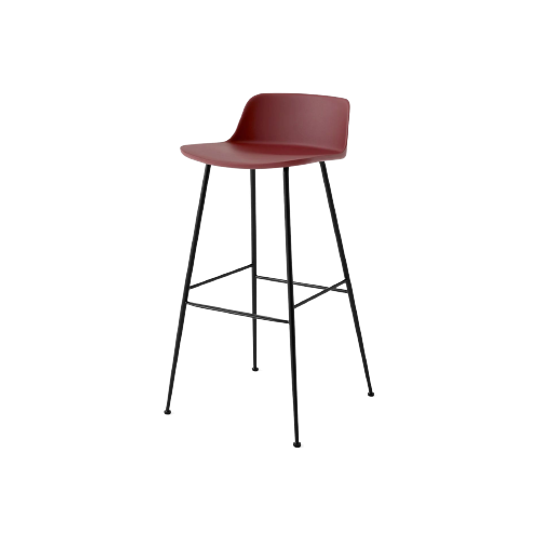 &tradition Rely Hw86 Barkruk Kunststof Staal Roodbruin 1