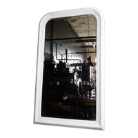 Grote Brocante Biedermeier Stijl Spiegel – Wit