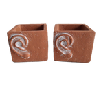 Terracotta Bakjes Met Oor, Per 2 Stuks thumbnail 1